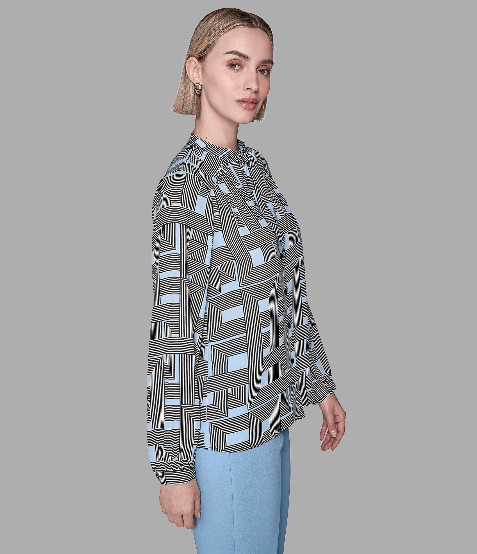 TIE-NECK BLOUSE - Image 3