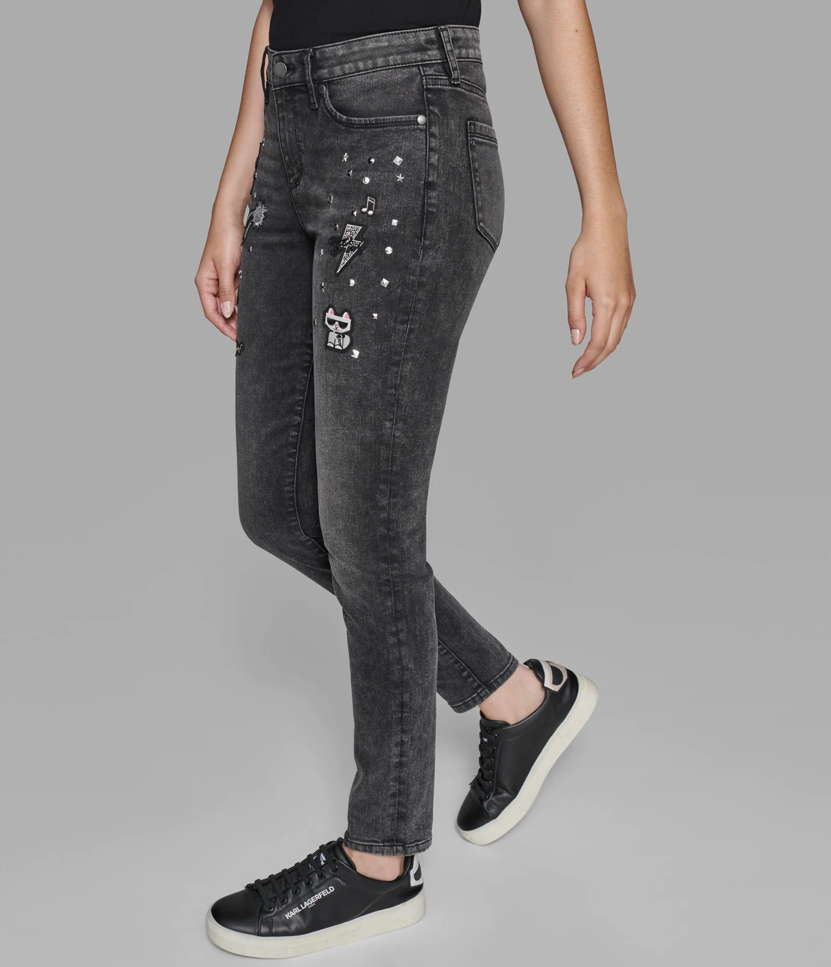 WHIMSY PATCH GREY WASH JEANS - Image 3