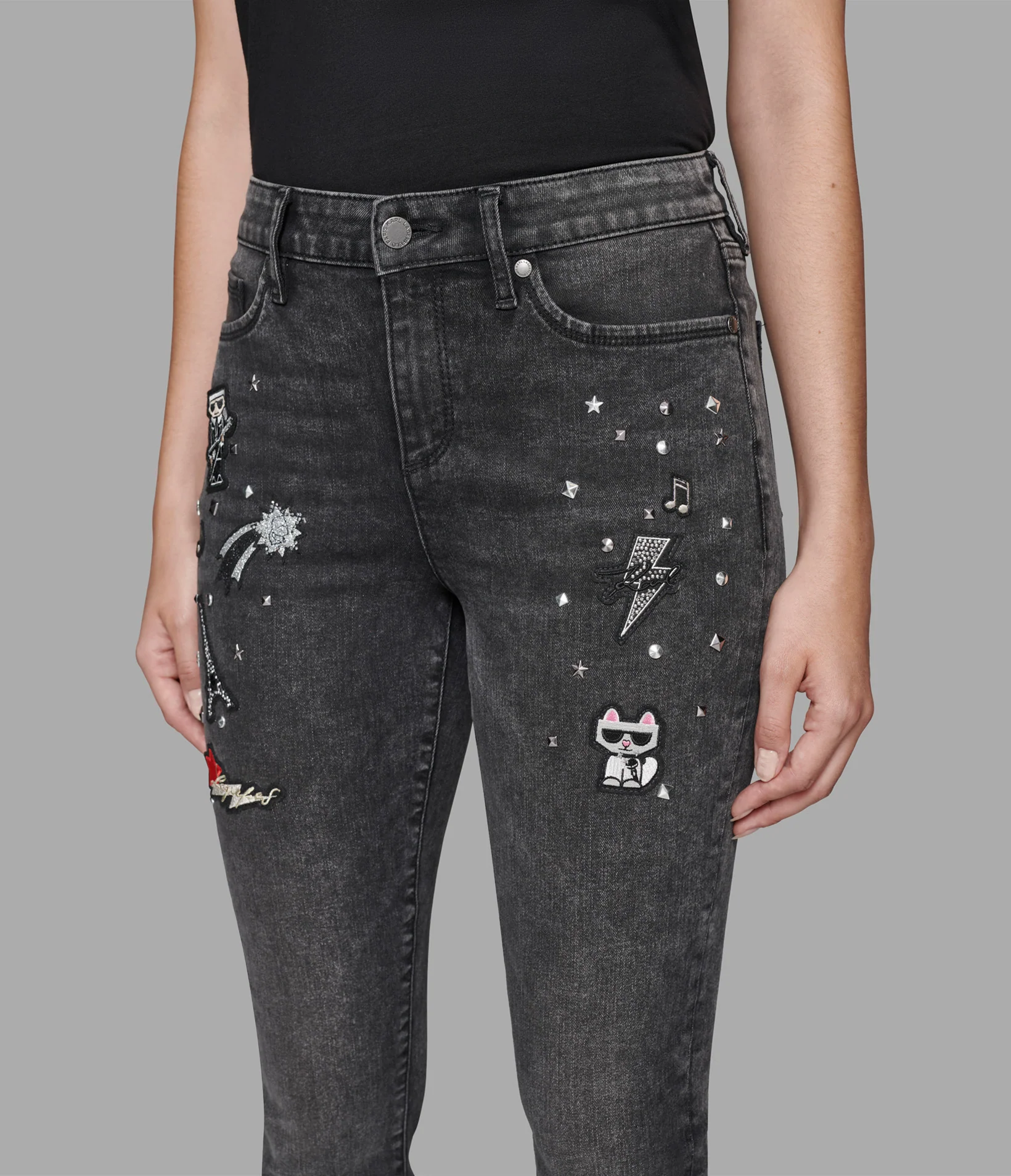 WHIMSY PATCH GREY WASH JEANS - Image 6