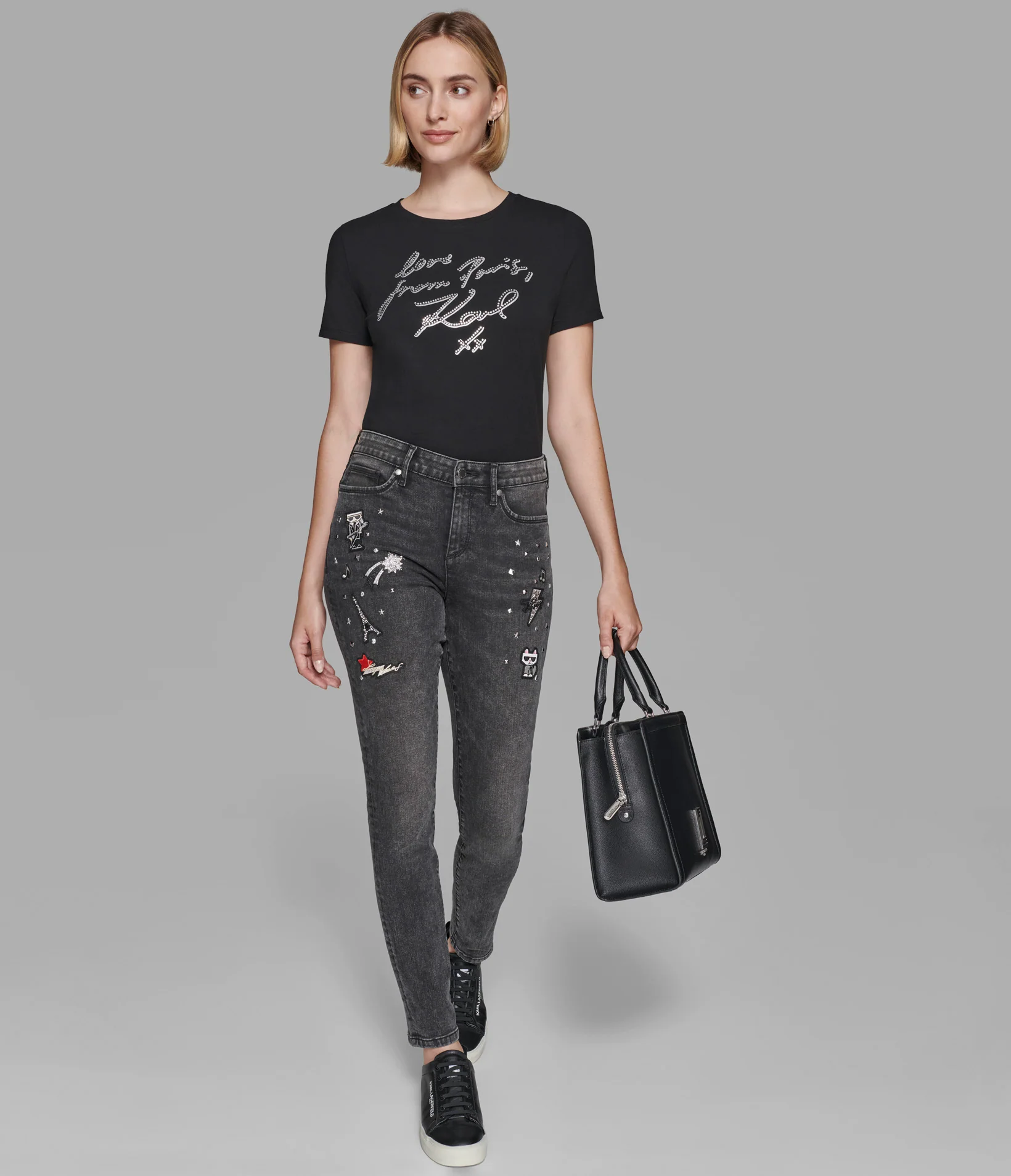 WHIMSY PATCH GREY WASH JEANS - Image 7