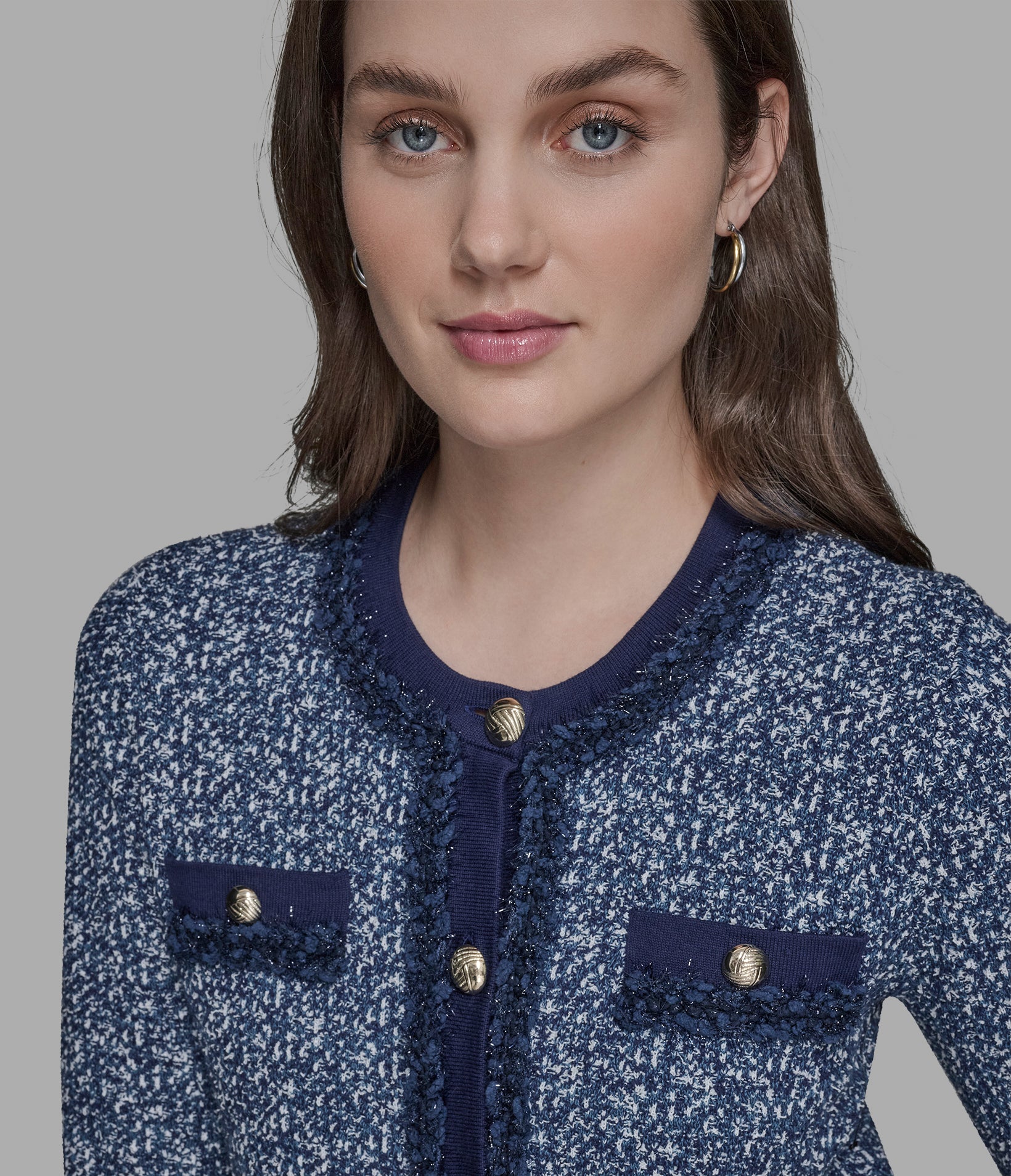 DENIM TWEED CARDIGAN - Image 5