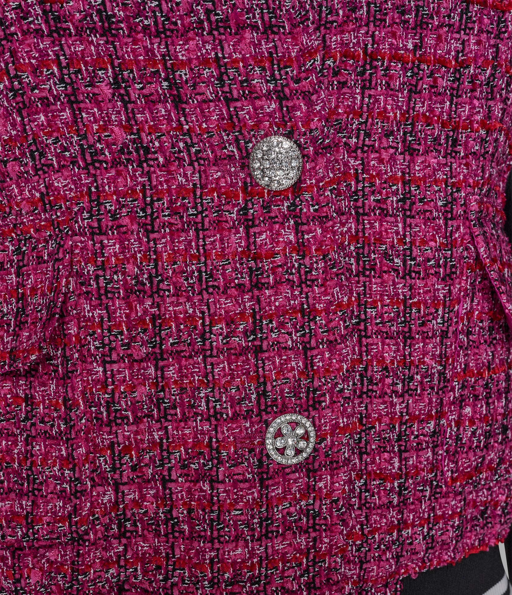 MIXED MEDIA TWEED VARSITY JACKET - Image 5