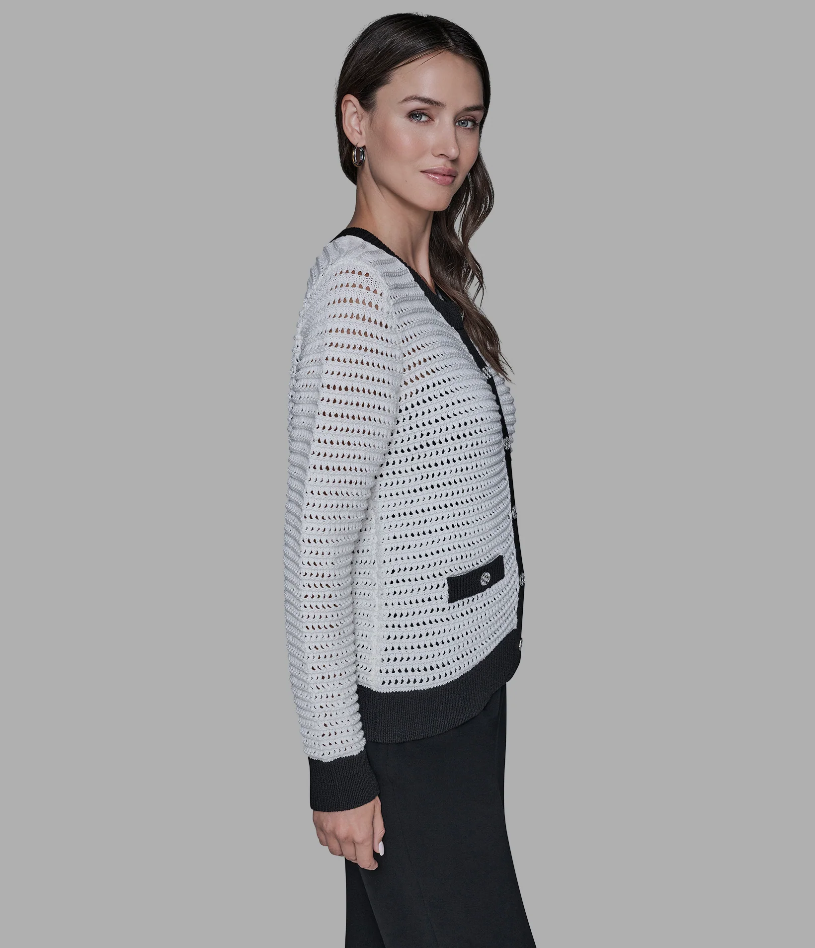 CROCHET KNIT CARDIGAN - Image 3