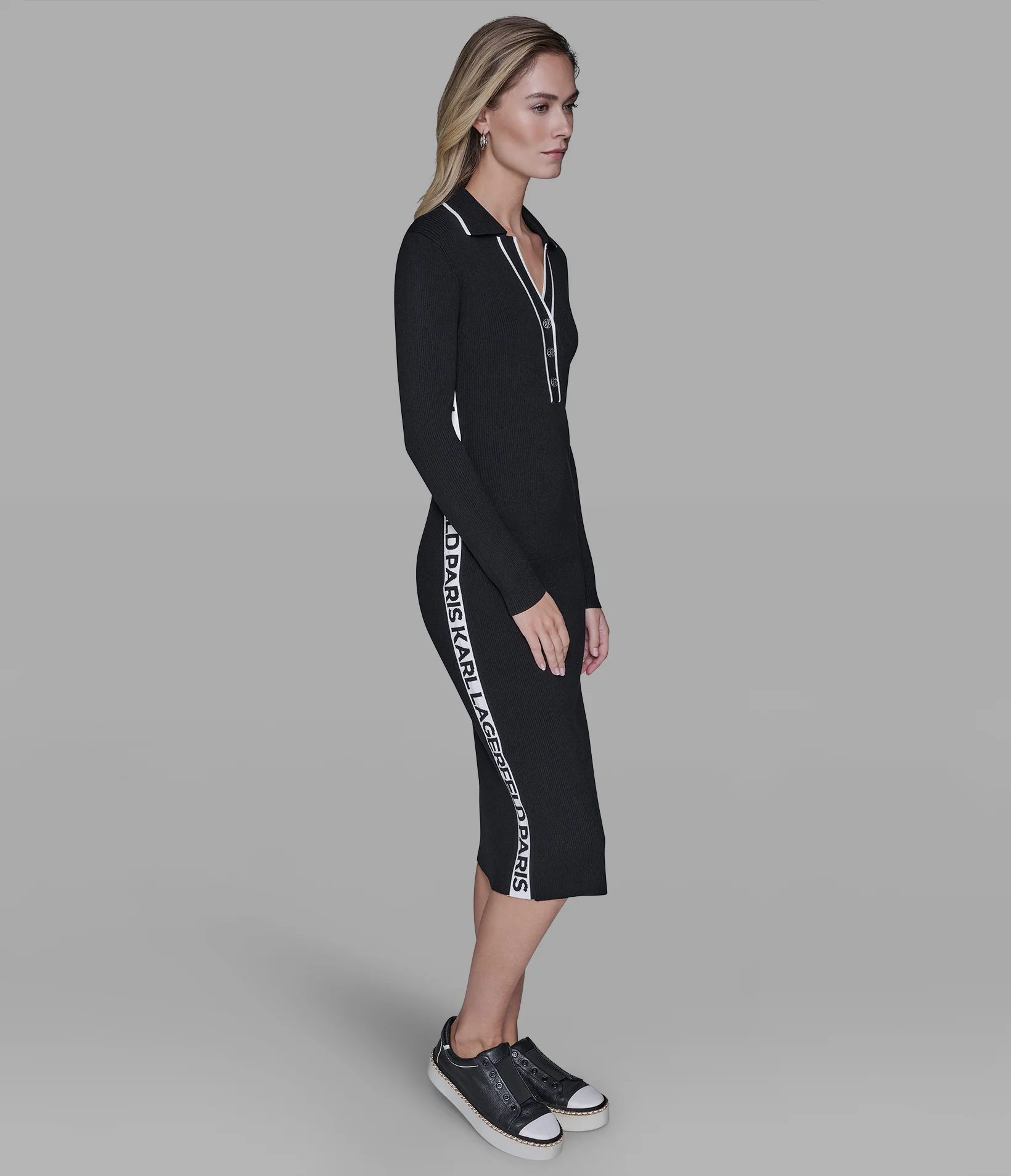 LOGO TAPE SWEATER DRESS - Image 4
