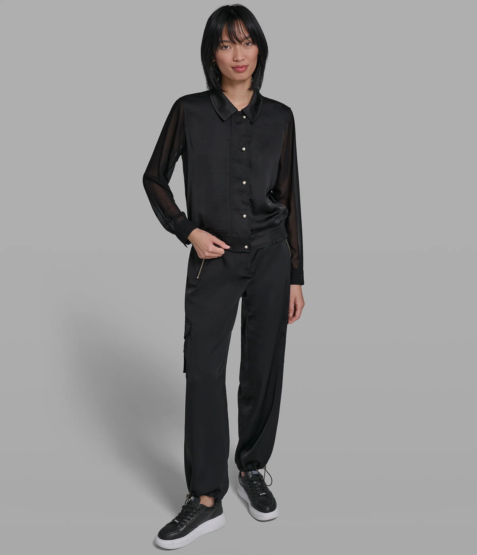 CO-ORD SILKY SHIRT JACKET - Image 4