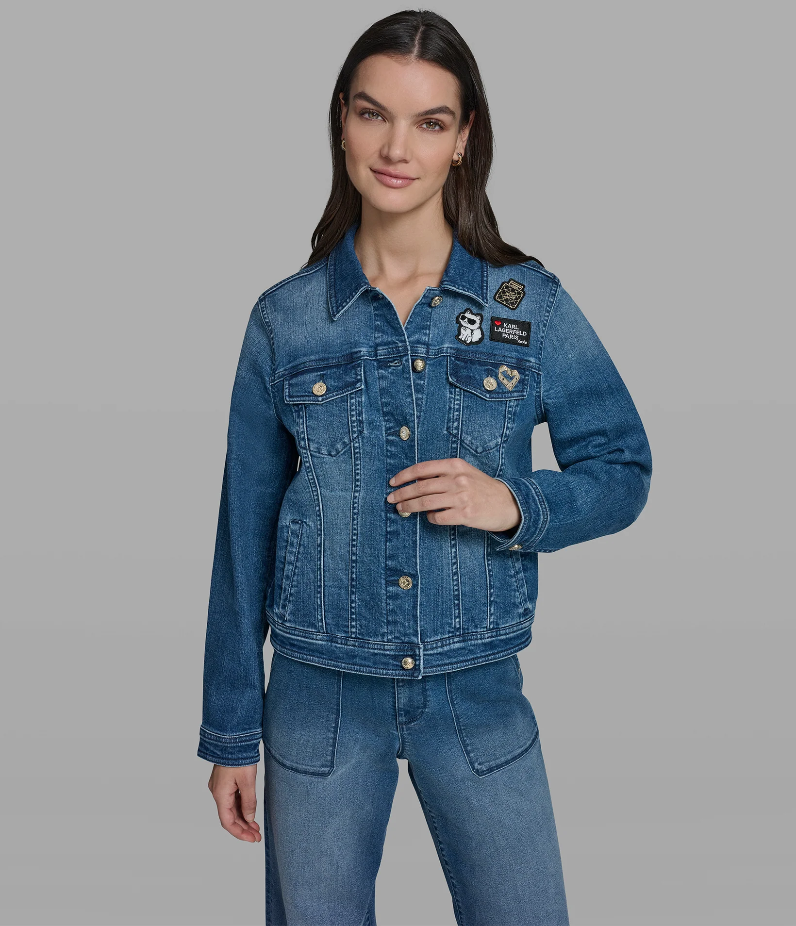 DENIM JACKET WITH PATCHES - Image 4