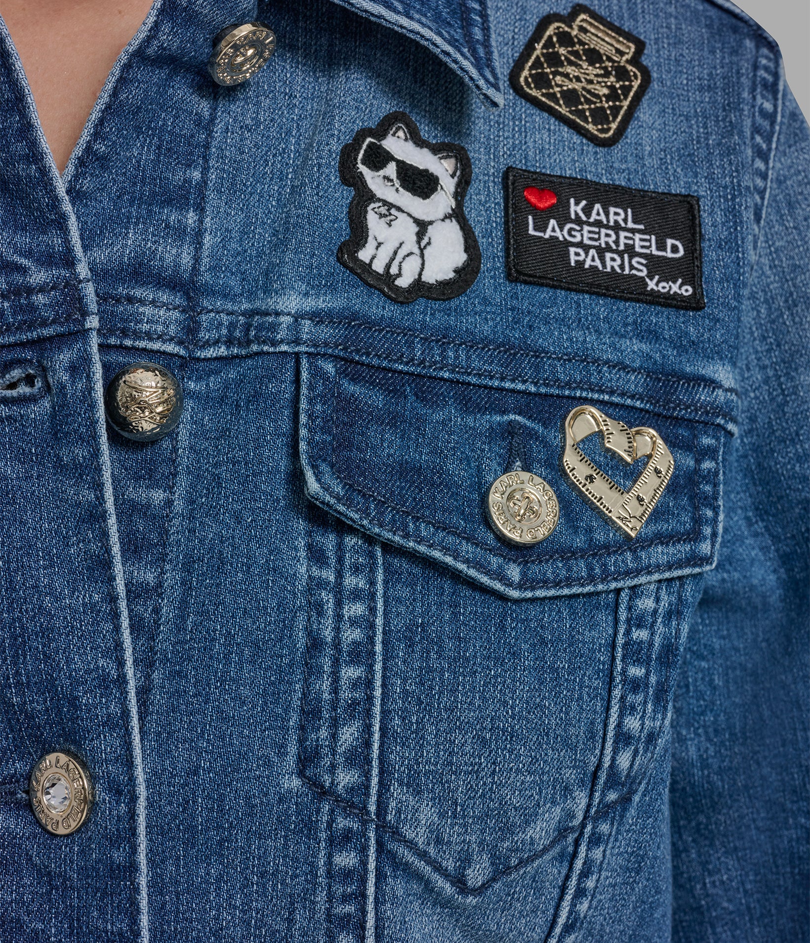 DENIM JACKET WITH PATCHES - Image 7