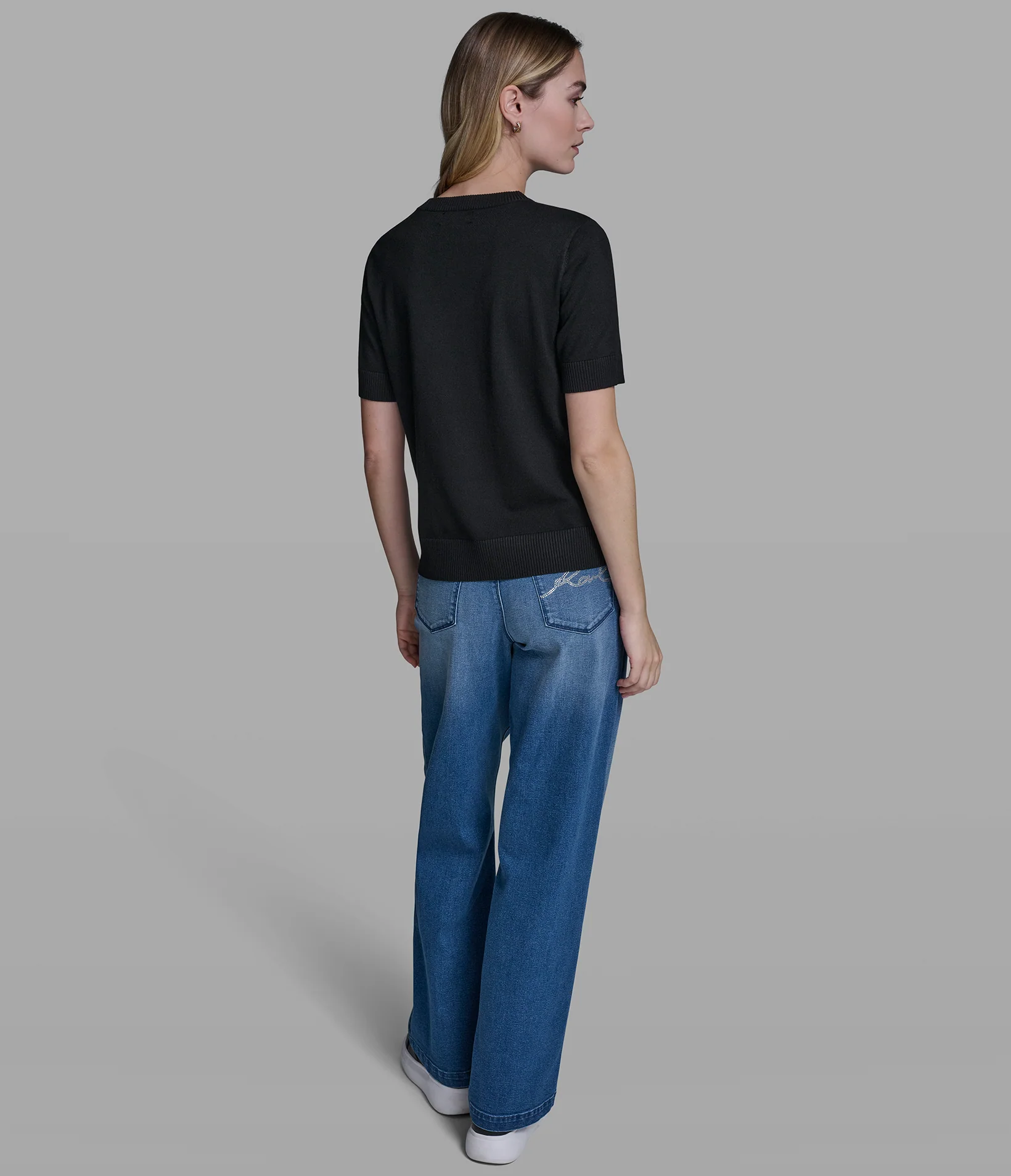 SHORT SLEEVE DUO SWEATER - Image 5