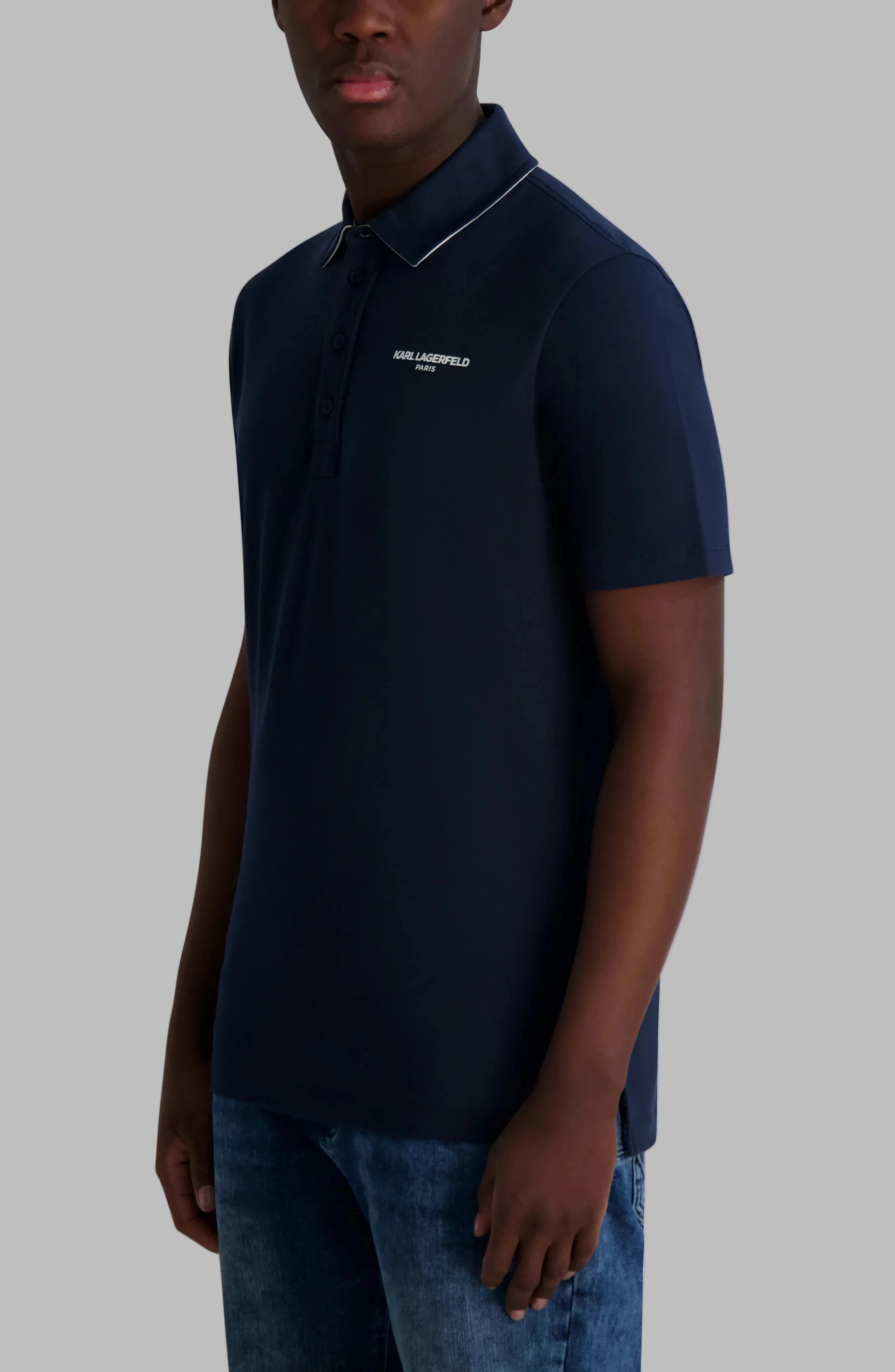 LOGO POLO WITH PLACKET DETAIL - Image 3