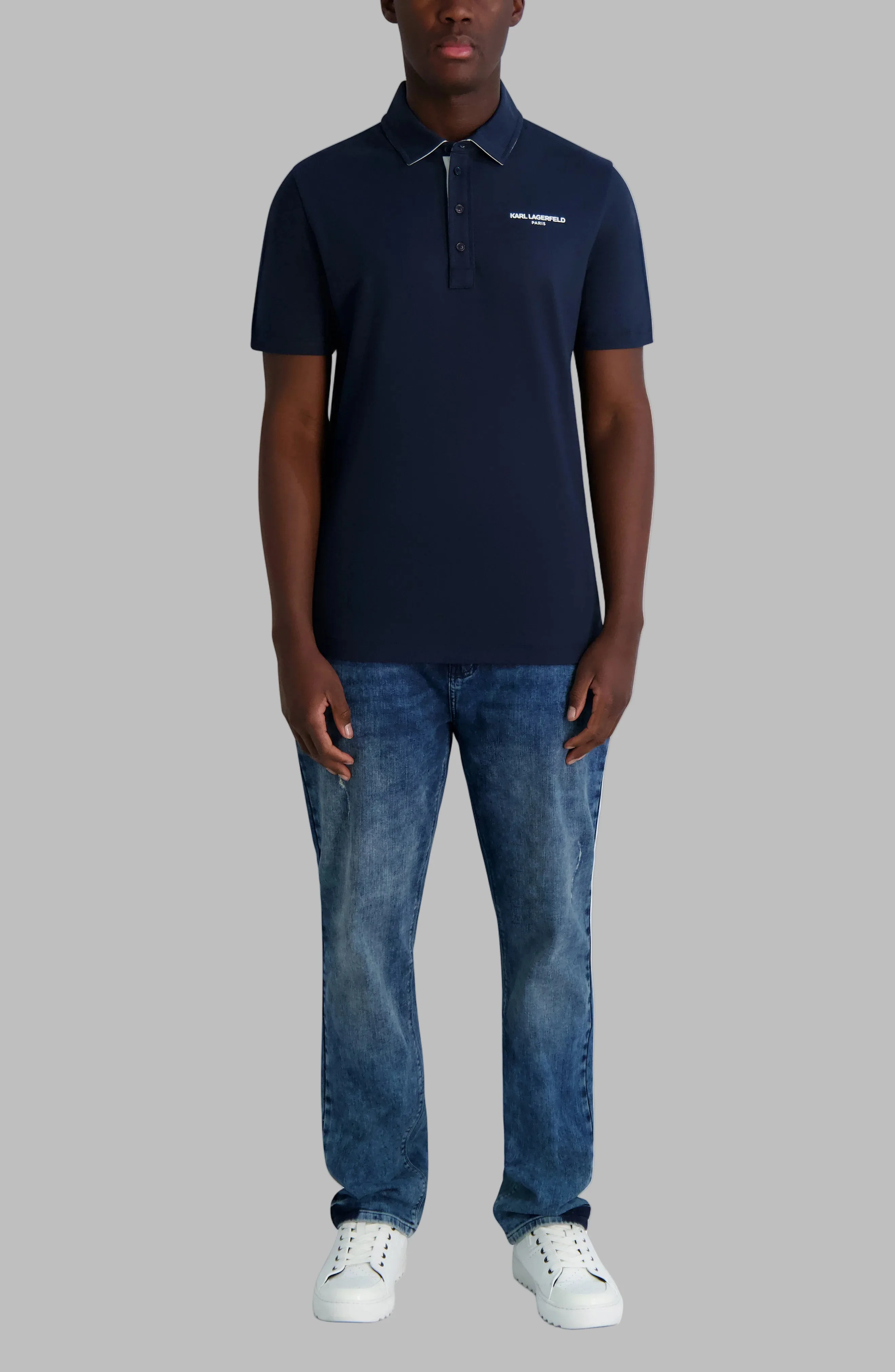 LOGO POLO WITH PLACKET DETAIL - Image 4