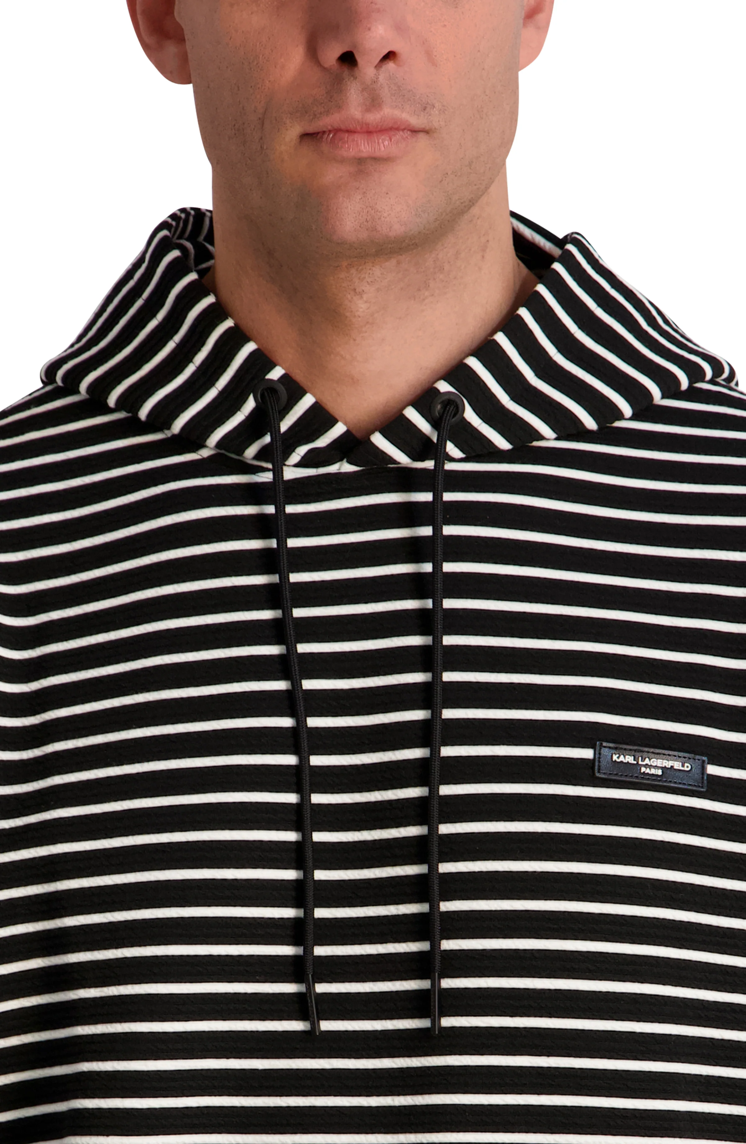 TEXTURED STRIPED HOODIE - Image 6