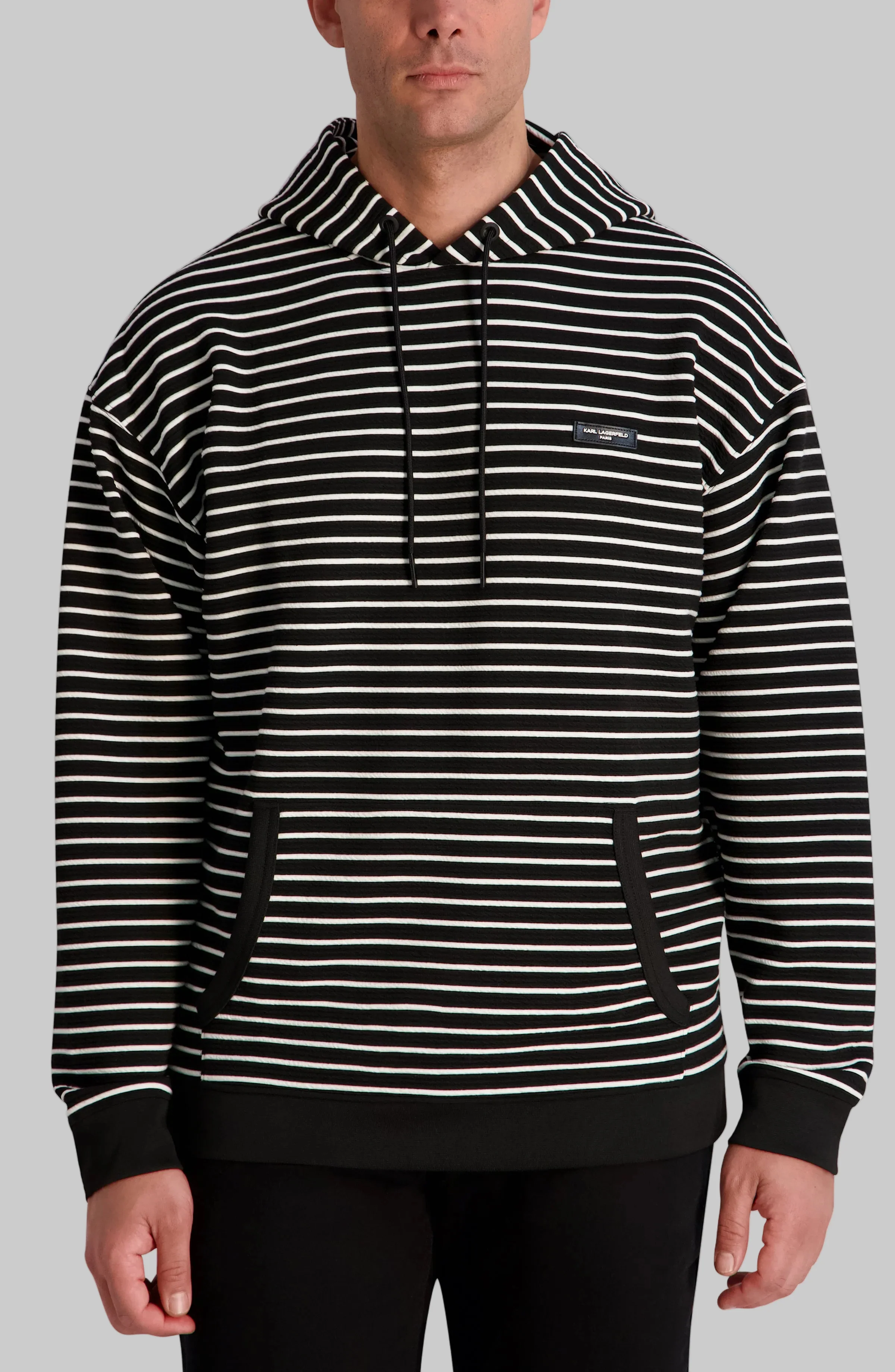 TEXTURED STRIPED HOODIE - Image 7