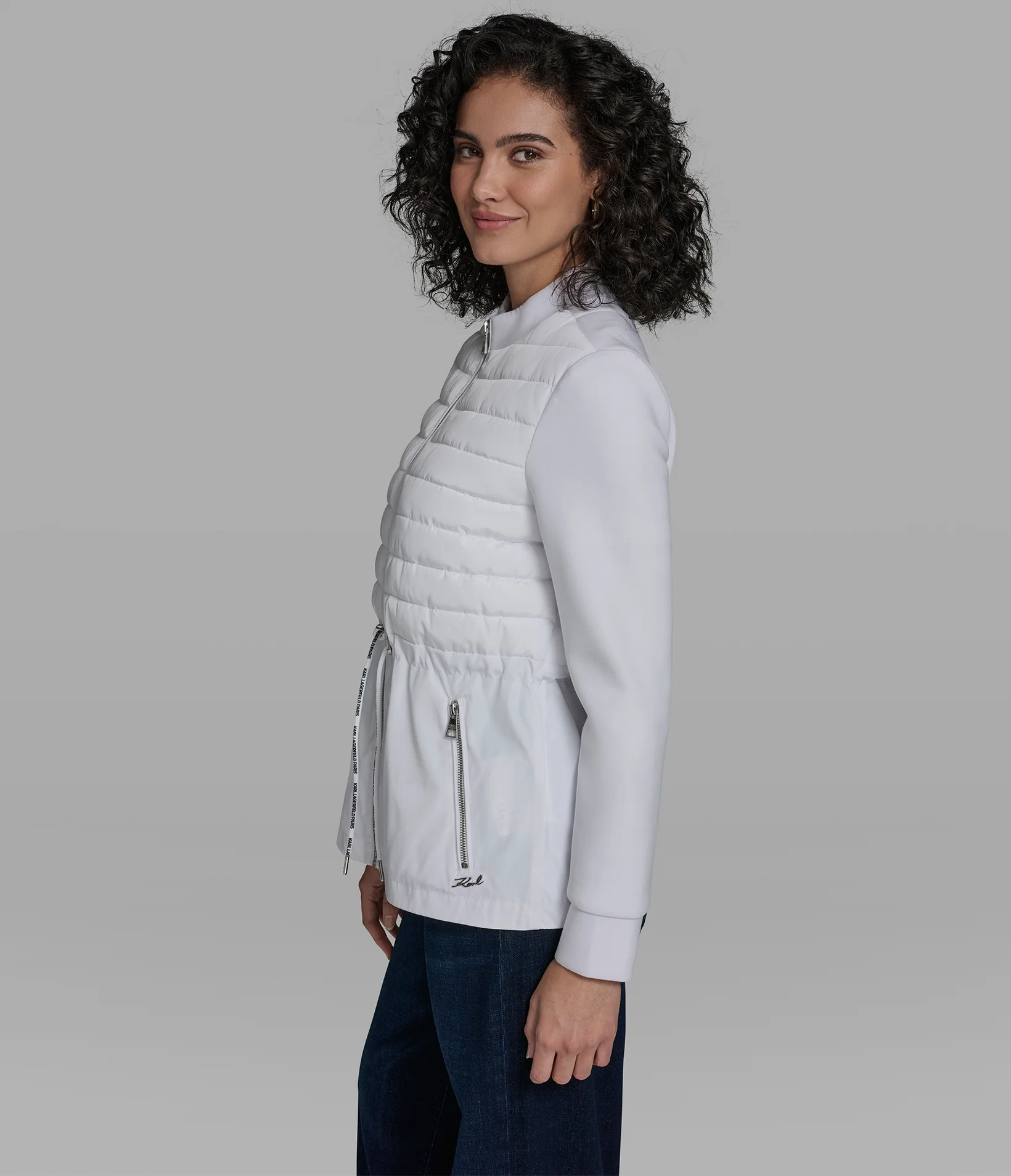 MIXED MEDIA QUILTED JACKET - Image 3