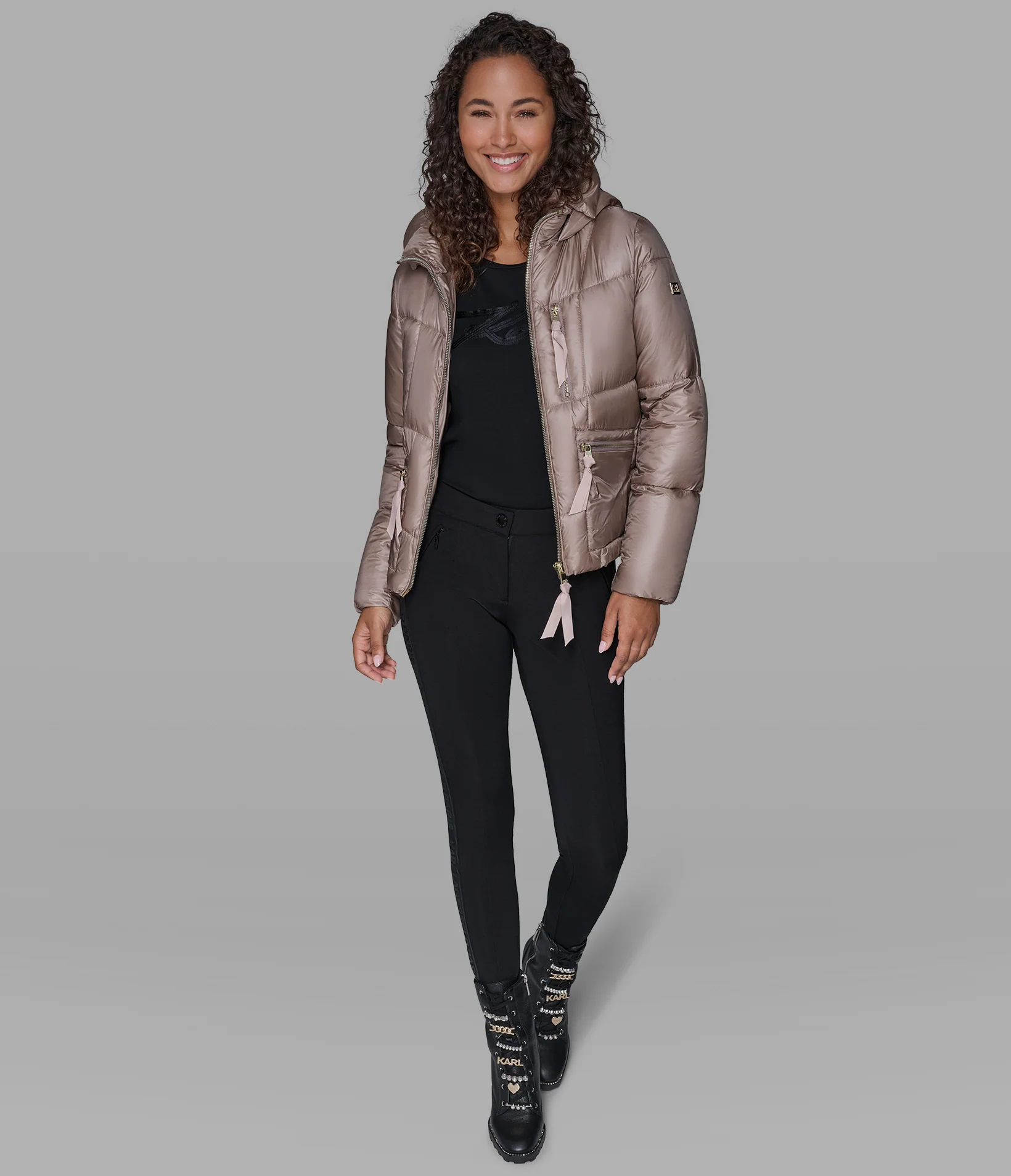 SHORT HOODED PUFFER - Image 3